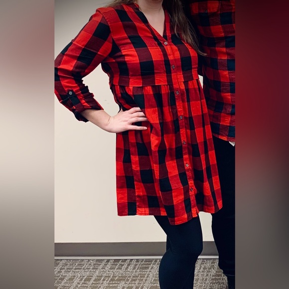 SO red Buffalo plaid dress - Picture 9 of 9